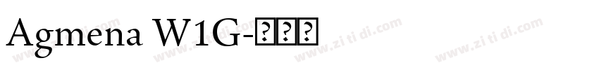 Agmena W1G字体转换